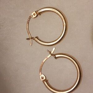 1/2" 10KT Solid Yellow Gold Hoop Earrings
